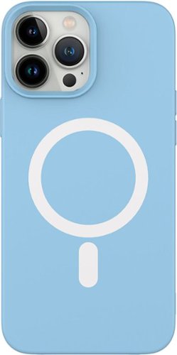 AMPD - Real Feel Soft Case with MagSafe for Apple iPhone 13 Pro Max / iPhone 12 Pro Max - Pastel Blue