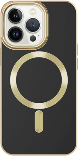 AMPD - Gold Bumper Soft Case with MagSafe for Apple iPhone 13 Pro Max / iPhone 12 Pro Max - Black