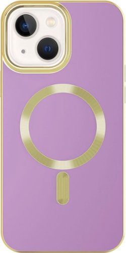 AMPD - Gold Bumper Soft Case with MagSafe for Apple iPhone 14 / iPhone 13 - Lilac Purple