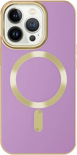 AMPD - Gold Bumper Soft Case with MagSafe for Apple iPhone 13 Pro - Lilac Purple