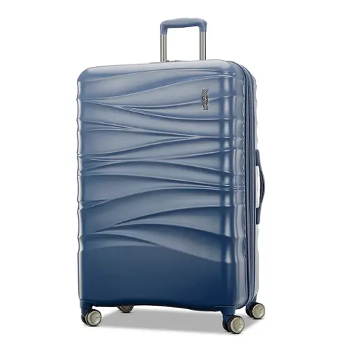 Front. American Tourister - Cascade Hs 31" Expandable Spinner Suitcase - Slate Blue.