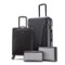 American Tourister - Troupe Duo 24" Expandable Spinner Suitcase Set 4 Piece - Black-Front_Standard