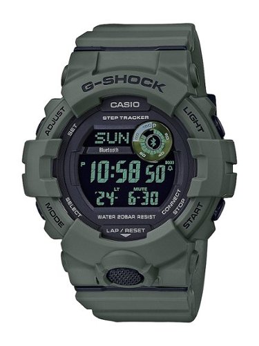 Casio - Men's G-Shock Power Trainer with Bluetooth Mobile Link 49mm Watch - Green