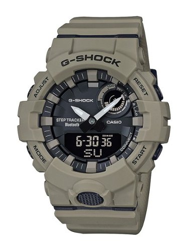 Casio - Men's G-Shock Analog-Digital Power Trainer with Bluetooth Mobile Link 49mm Watch - Tan