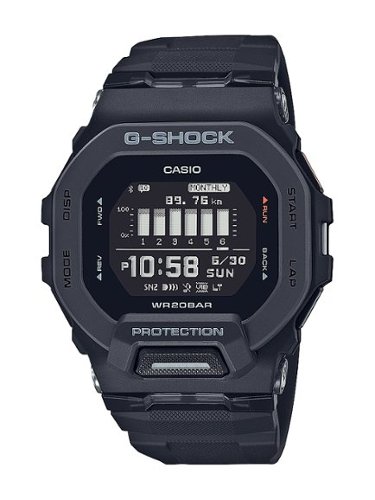 Casio - Men's G-Shock Power Trainer with Bluetooth Mobile Link 46mm Watch - Black
