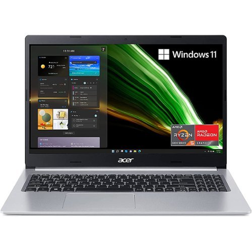 Acer - Aspire 5 15.6" Refurbished Laptop AMD Ryzen 5 5500U 2.10GHz with 8GB RAM and 256GB SSD - Silver
