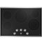 GE - 30" Electric Built In Cooktop - Stainless Steel-Front_Standard