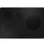 Front. GE Profile - 30" Electric Built In Cooktop - Black.