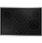 GE Profile - 30" Electric Built In Cooktop - Stainless Steel on Black-Front_Standard