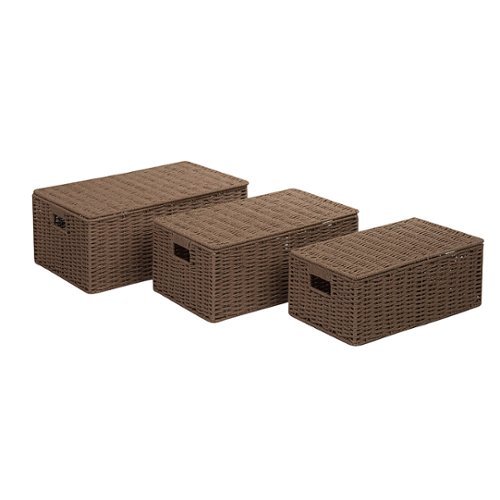 

Honey-Can-Do - 3-Piece Paper Rope Cord Basket Set - Brown