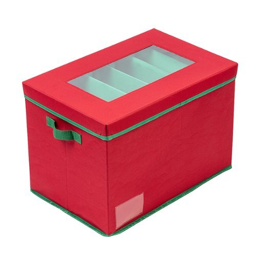 

Honey-Can-Do - Christmas Tree Lights Storage Box With Handles - Red