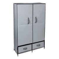 Honey-Can-Do - 43In Clothes Storage Wardrobe With Drawers - Grey