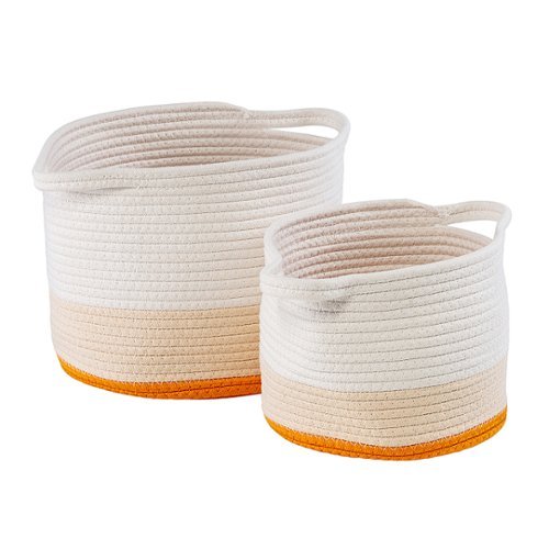 Honey-Can-Do - Nesting Cotton Rope Storage Basket Set Ombré - White
