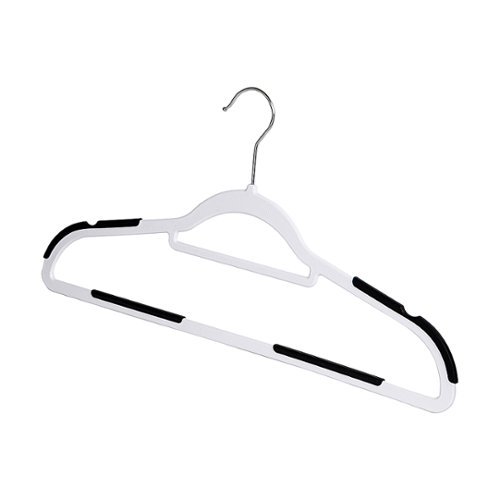 Image of Honey-Can-Do - Rubber Grip No-Slip Plastic Hangers 50pk - White