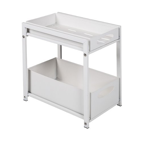 Honey-Can-Do - Metal Kitchen Cabinet Organizer with Drawers - White