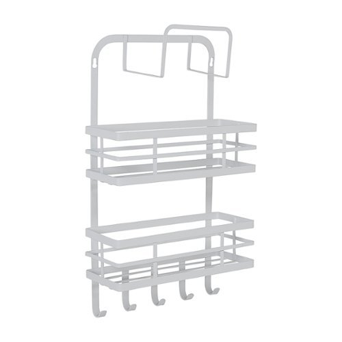

Honey-Can-Do - Over Cabinet Door Organizer with Hooks - White