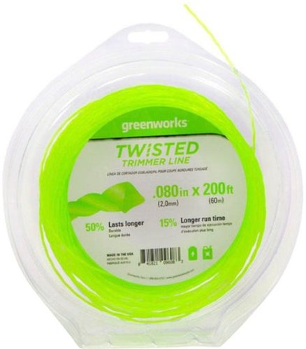 Greenworks - 0.080" Ultra Twisted String Trimmer Replacement Line (200 FT) - Green