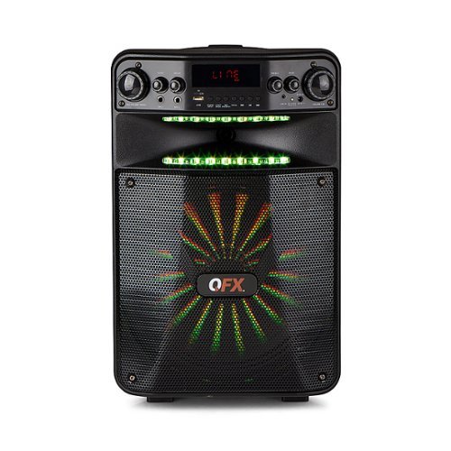 

QFX - Bluetooth Rechargeable Speaker with Smart APP Control and LED Lights - Black