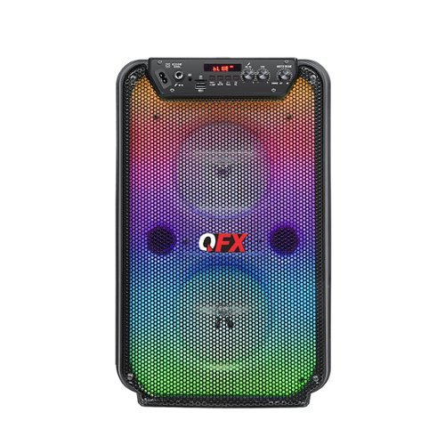 

QFX - Rechargeable Bluetooth Portable Speaker with Liquid Motion Light - Black