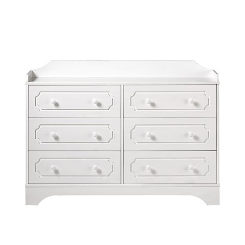 

Walker Edison - Transitional Solid Wood 6-Drawer Dresser - White