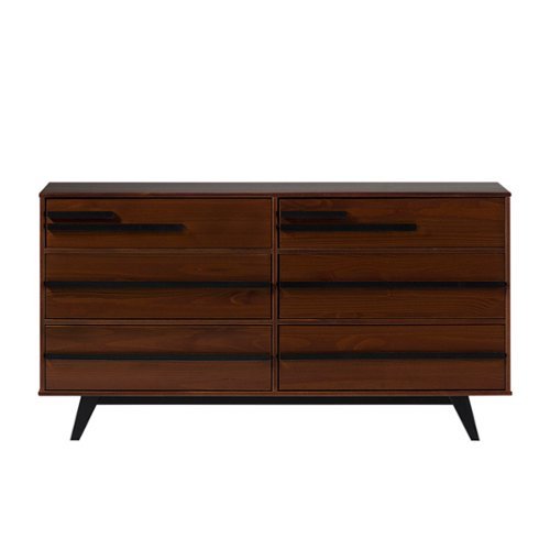 

Walker Edison - Modern Minimal Solid Wood 6-Drawer Dresser - Walnut
