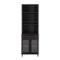Walker Edison - Contemporary Glass-Door Bar Cabinet - Graphite-Front_Standard