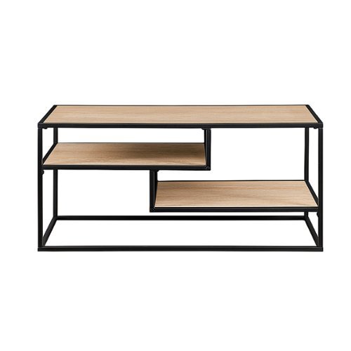 

Walker Edison - Industrial TV Stand - Coastal Oak