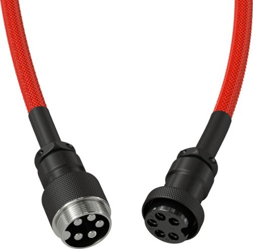 Glorious Coiled USB-C Artisan Braided Keyboard Cable for Mechanical Gaming Keyboards - Crimson Red HOW TO BUY