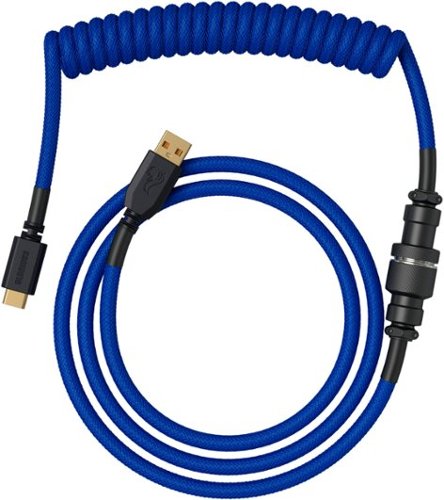 Image of Glorious - Coiled USB-C Artisan Braided Keyboard Cable for Mechanical Gaming Keyboards - Cobalt