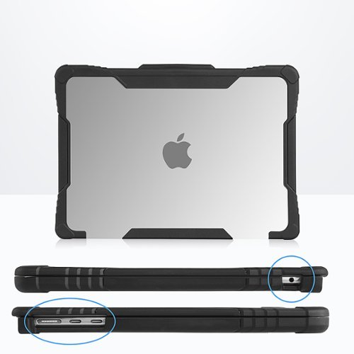 Techprotectus Shockproof rugged case that fits the 2022-2024 MacBook Air 13.6 with Apple M2/M3/M4 Chip - Black WORLDWIDE DELIVERY
