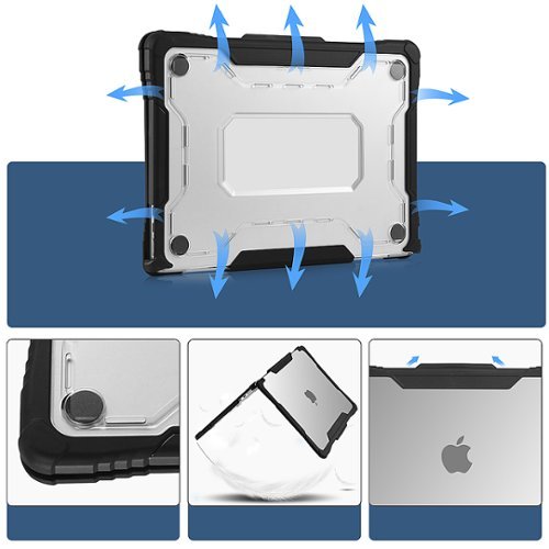 Techprotectus Shockproof rugged case that fits the 2022-2024 MacBook Air 13.6 with Apple M2/M3/M4 Chip - Black HOW TO BUY