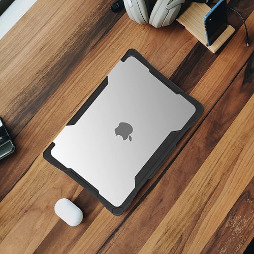 Techprotectus Shockproof rugged case that fits the 2022-2024 MacBook Air 13.6 with Apple M2/M3/M4 Chip - Black GLOBAL SHIPPING