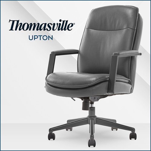 

Thomasville - Upton Bonded Leather Office Chair - Gray