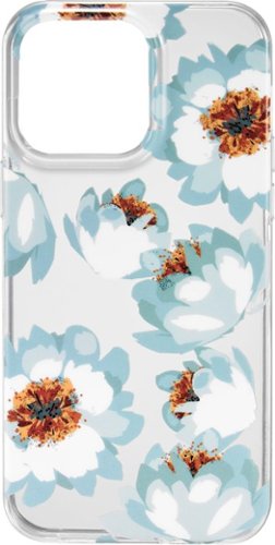  Insignia™ - Hard-Shell Case for iPhone 14 Pro Max - Blue flower