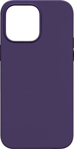  Insignia™ - Silicone Case with MagSafe for iPhone 14 Pro - Deep Purple