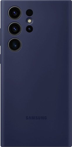 Samsung - Galaxy S23 Ultra Silicone Case - Navy-Front_Standard 