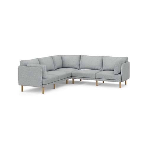 Burrow - Modern Field 5-Seat Sectional - Fog