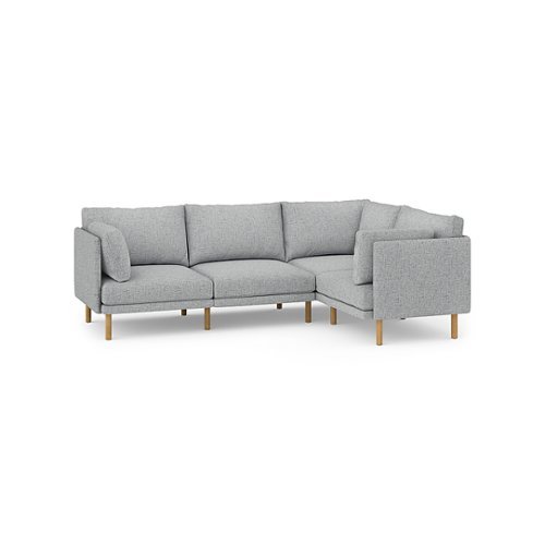 Burrow - Modern Field 4-Seat Sectional - Fog