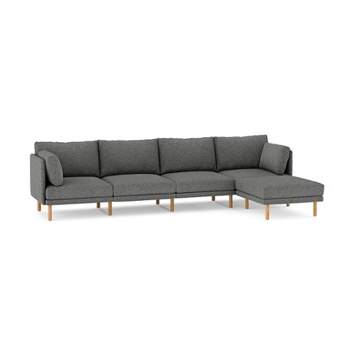 Burrow - Modern Field 4-Seat Sofa with Attachable Ottoman - Carbon