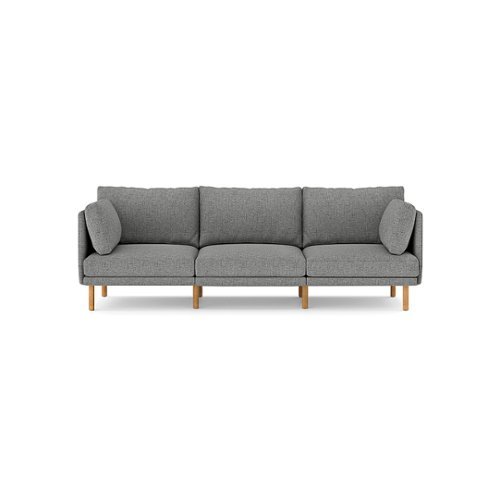 Burrow - Modern Field 3-Seat Sofa with Attachable Ottoman - Carbon