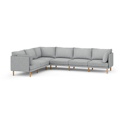 Burrow - Modern Field 6-Seat Sectional - Fog
