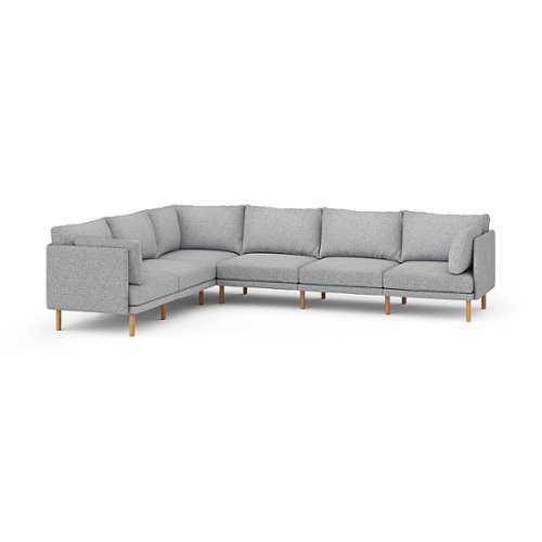 

Burrow - Modern Field 6-Seat Sectional - Fog