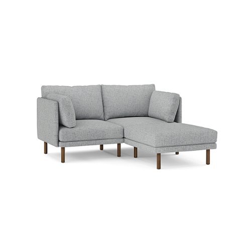 

Burrow - Modern Field 2-Seat Sofa with Attachable Ottoman - Fog