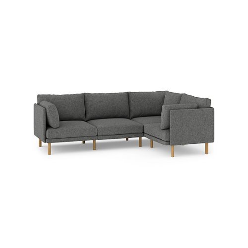 Burrow - Modern Field 4-Seat Sectional - Carbon