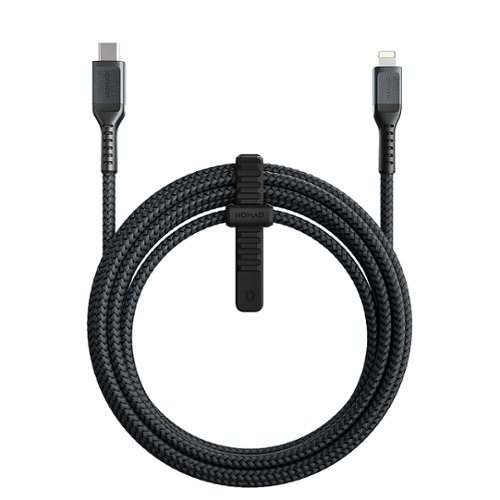 

Nomad - 0 3.0M USB-C to Lightning Charge-and-Sync Cable - Black