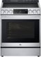 LG - STUDIO 6.3 Cu. Ft. Freestanding Electric Induction True Convection Range with EasyClean, InstaView and Air Fry - Stainless Steel-Front_Standard
