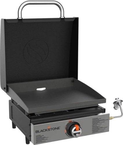 Blackstone - 17-in. Countertop Outdoor Griddle with Hood - Black