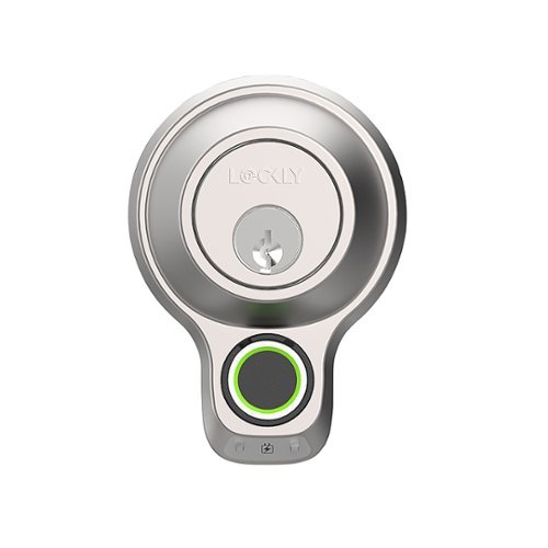 Lockly - Flex Touch Smart Lock Bluetooth Replacement Deadbolt with Fingerprint Sensor - Silver