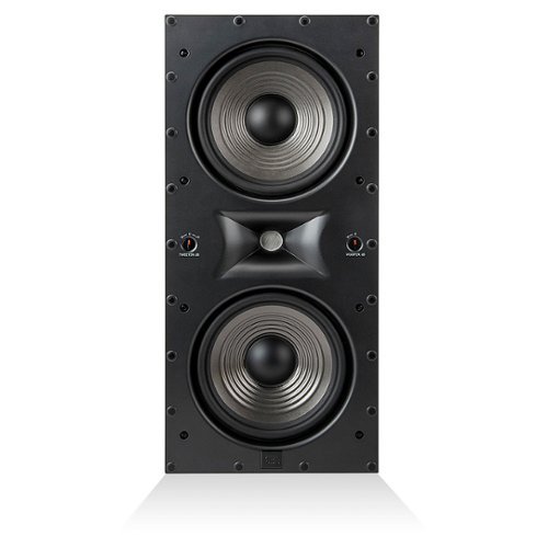 JBL - Studio 6 Dual-6.5" 2-Way In-Wall Speaker with Compression Tweeter - Black