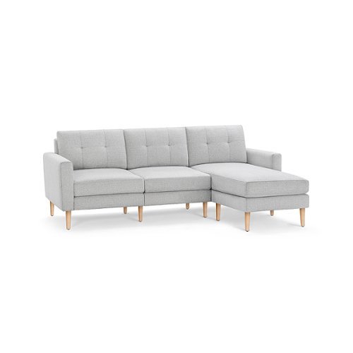 Burrow - Mid-Century Nomad Sofa Sectional - Crushed Gravel
